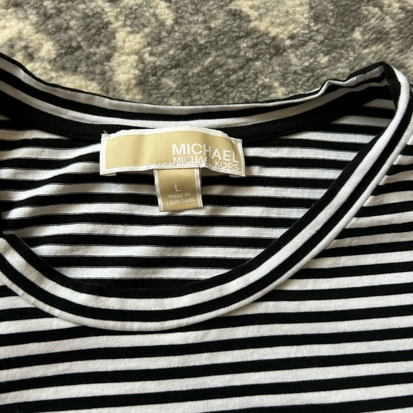 Michael Kors Monochrome Striped Tank Top Size Large - Picture 3 of 5